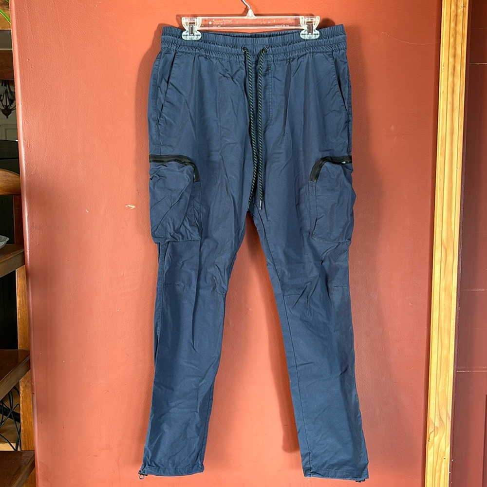 Pacsun Skinny Cargo Pants, Men’s Medium, Navy Blue